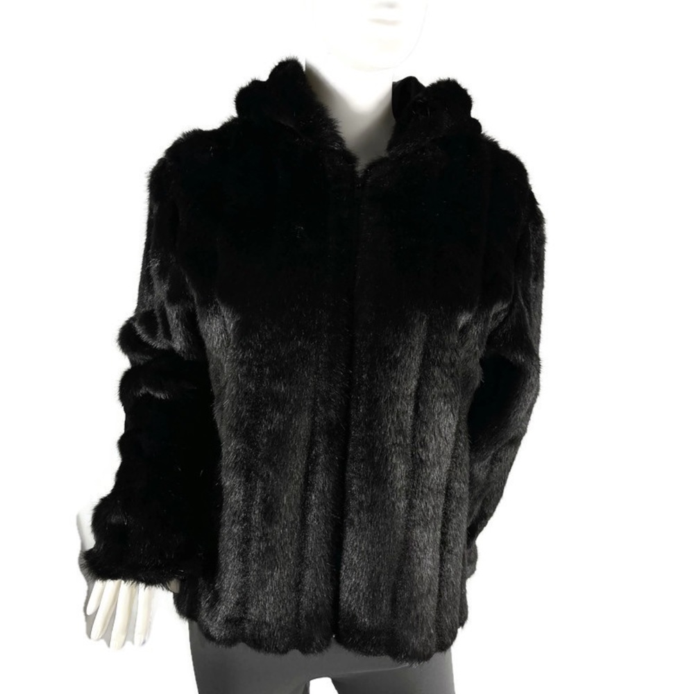 Karen‎ Kane Women’s Faux Fur Hooded Jacket Size M